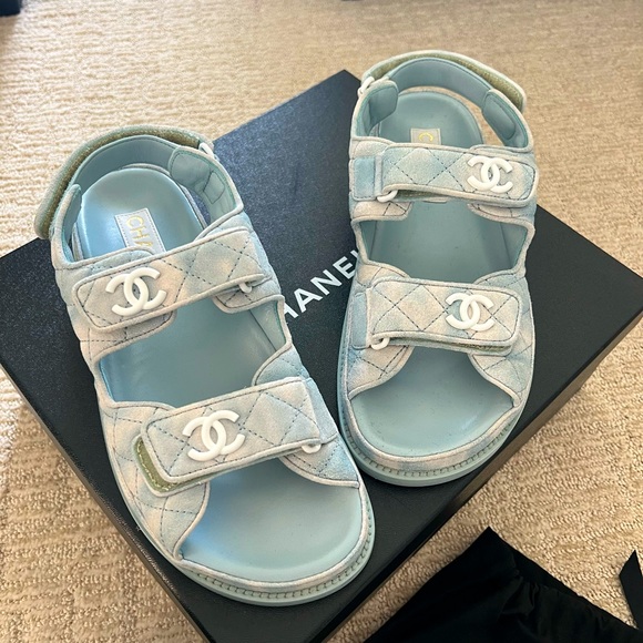 Chanel Ve Velour Dad Sandal size 39 - Picture 2 of 9